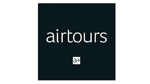 airtours Logo, schwarzes Quadrat mit weißer Schrift