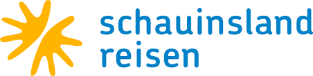 schauinsland reisen Logo mit blauer Schrift und gelber Sonne