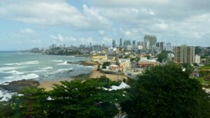 Blick auf Salvador, eine Küstenstadt in Brasilien