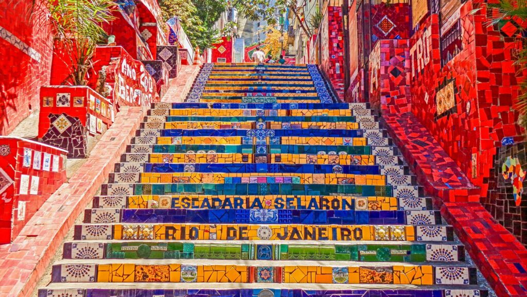 bunte Steintreppe